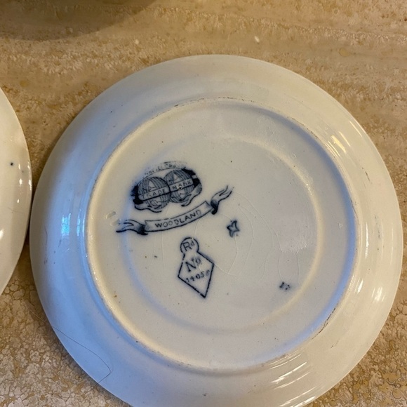 Brownfield & Son Trademark Woodland Vintage No 14058 Vintage Porcelain Tea Plate - Picture 8 of 10